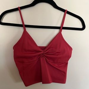 Abercrombie cropped tank top  |  size XS  | red